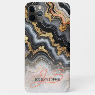 Case-Mate iPhone Case Corail noir Rose Or Marbre Motif Artistique