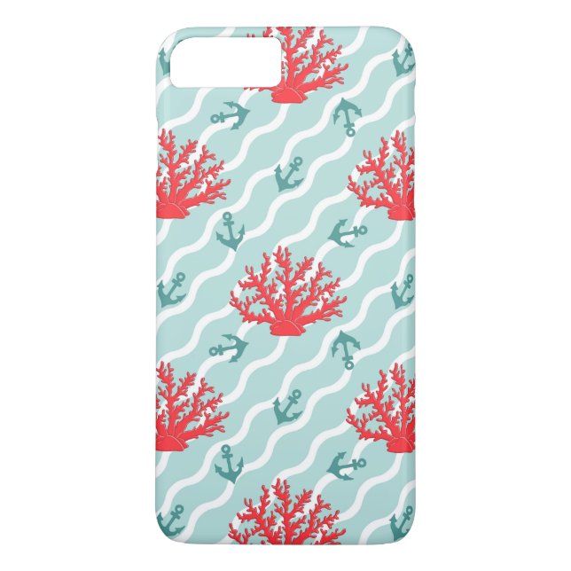 Coques Case-Mate iPhone Corail rouge Motif 1 (Dos)