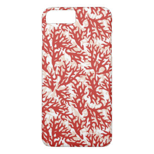 Coque iPhone 7 Plus Corail rouge Motif 2