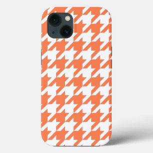 Etui iPhone 13 Coral Elegant Houndstooth