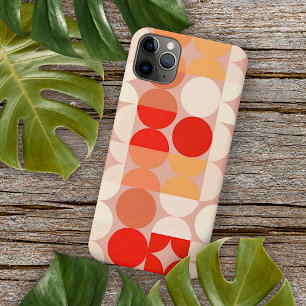 Case-Mate iPhone Case Coral Rouge Orange Blush rose Mosaic Art Motif