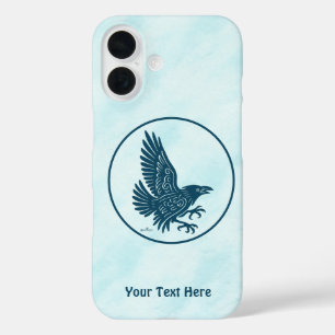 Coques iPhone 16 Corbeau bleu dansant