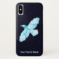 Corbeau bleu sur étoiles