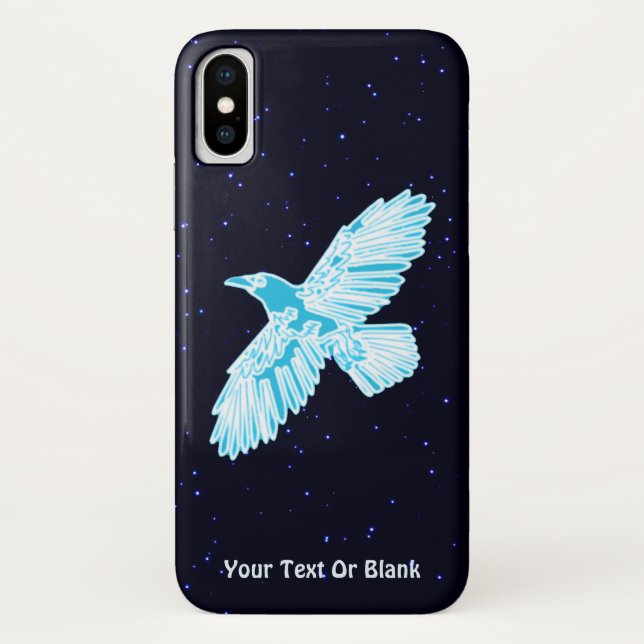 Coques Case-Mate iPhone Corbeau bleu sur étoiles (Dos)