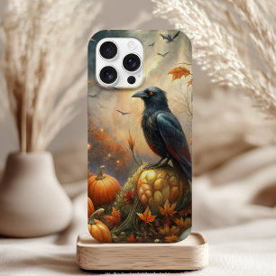 Coque Pour iPhone 15 Corbeau d'automne gothique - Witchy Citrouille For