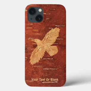 Case-Mate iPhone Case Corbeau rustique sur écorce de Birch Intérieur