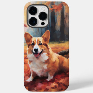 Coque Pour Pour iPhone 14 Pro Max Corgi dans les feuilles d'automne automne automne