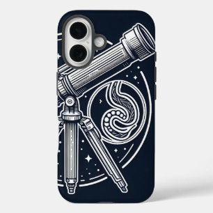 Coques iPhone 16 Cosmic Stargazer Télescope Vintage Boîtier télépho