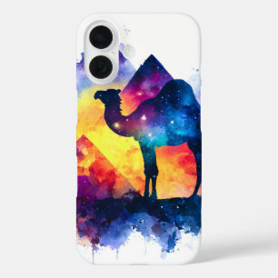 Coques iPhone 16 Cosmic Starry Nuit Camel égyptien Paysage