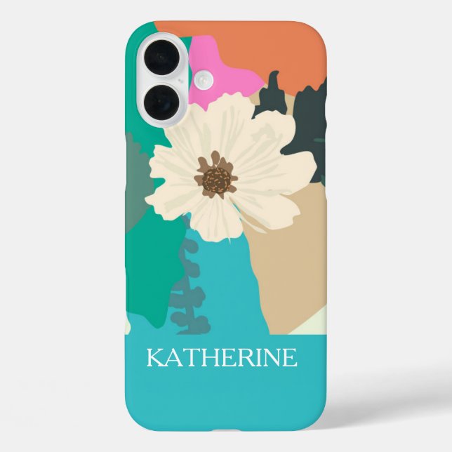 Coques Case-Mate iPhone Cosmos Fleur Abstrait Blocs de couleurs modernes p (Verso)
