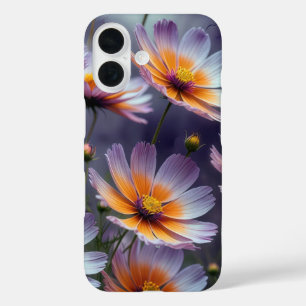 Coques iPhone 16 Cosmos orange et violet Abstrait