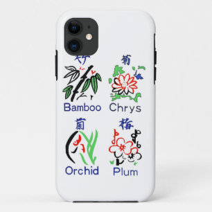 Coque Case-Mate Pour iPhone Costumes de fleur de Mahjong, bleu, rouge, vert,