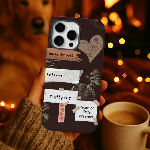 Coques iPhone 16 Pro Max Cosy Beige Vintage Beige Brown Citation d'amour