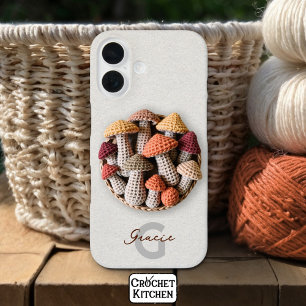 Coques iPhone 16 Cosy Cottagecore Crochet Champignons Nom du panier