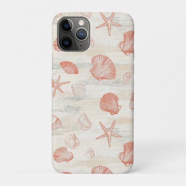 Coques Case-Mate iPhone Côtière rustique - Coquillages, Starfish, Reef (29 (Dos)
