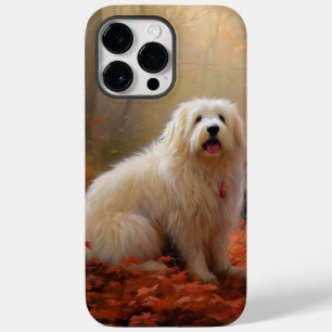 Coque Pour Pour iPhone 14 Pro Max Coton De Tulear en automne laisse tomber l'inspira