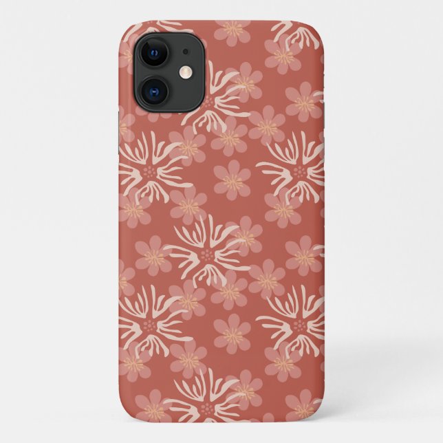 Coques Case-Mate iPhone Cottage moderne Floral - Palette en terre cuite do (Dos)