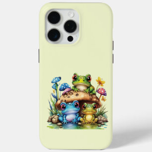 Coque iPhone 15 Pro Max Cottagecore Toadstool Champignons et grenouille