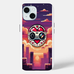 Coque Pour iPhone 15 Couché de soleil de jeu