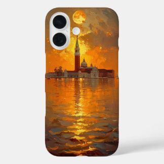 Coques iPhone 16 Coucher de soleil à Venise