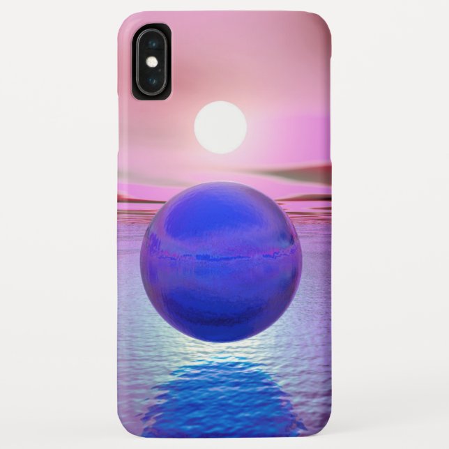 Coques Case-Mate iPhone Coucher de soleil bleu (Dos)