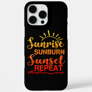 Coques iPhone 16 Pro Max Coucher de soleil Coucher de soleil Répéter Rétro