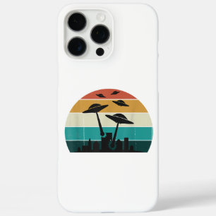 Coques iPhone 16 Pro Max Coucher de soleil d'attaque UFO rétro - Sauc volan