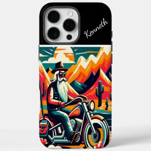 Coques iPhone 16 Pro Max Coucher de soleil de Rider du désert