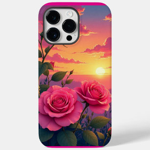 Coque Pour Pour iPhone 14 Pro Max Coucher de soleil rose