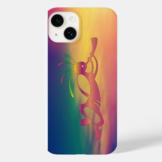 Coques Case-Mate iPhone Coucher de soleil Sud-Ouest Kokopelli (Verso)