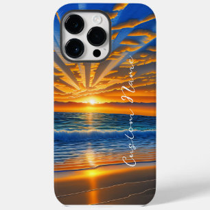 Coque Pour Pour iPhone 14 Pro Max Coucher de soleil tropical clair