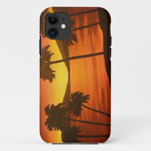 Coques Pour iPhone Coucher de soleil tropicale des palmiers