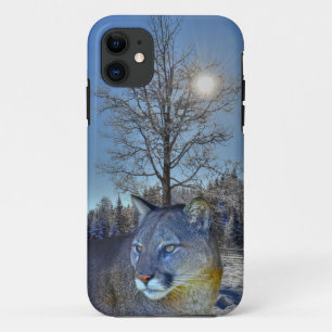 Coque Case-Mate Pour iPhone Cougar Mountain Lion & Winter Tree
