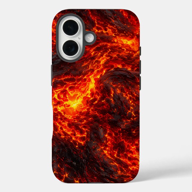 Coques Case-Mate iPhone Coulée de lave en fusion Abstrait volcanique (Verso)