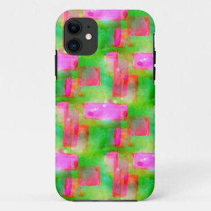 Coque Case-Mate Pour iPhone Couleur abstraite peinte en jaune, rose