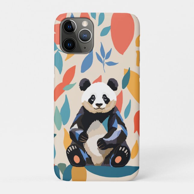 Coques Case-Mate iPhone Couleur assis Panda Ours Matisse Inspiré (Dos)