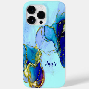 COQUE POUR POUR iPhone 14 PRO MAX COULEUR BLEUE ABSTRAITE PERSONNALISÉE
