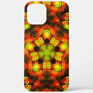 Case-Mate iPhone Case Couleur chaude étoiles kaleidoscope sur le vert ci