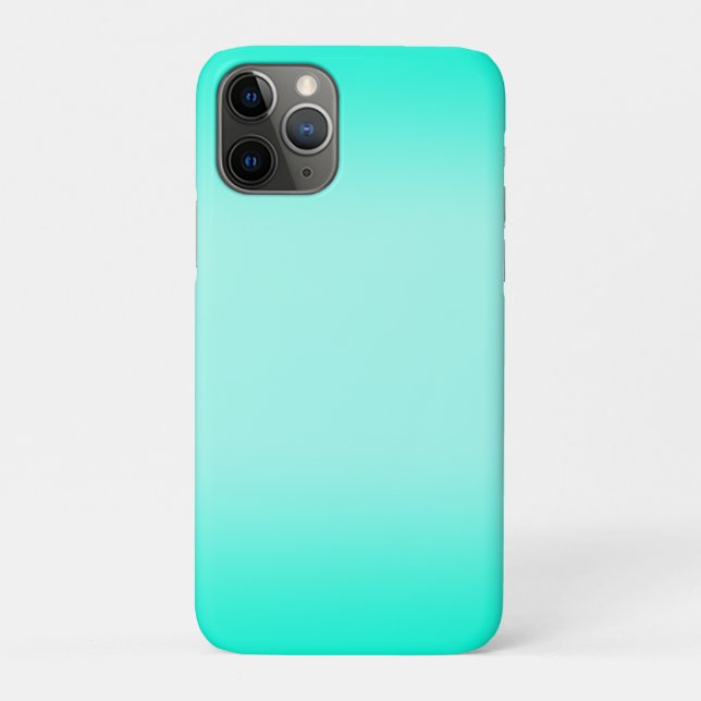 Coques Case-Mate iPhone Couleur de dégradé vert simple moderne (Dos)