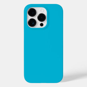 Coque Pour iPhone 14 Pro Couleur de tendance - Cyan Vivid