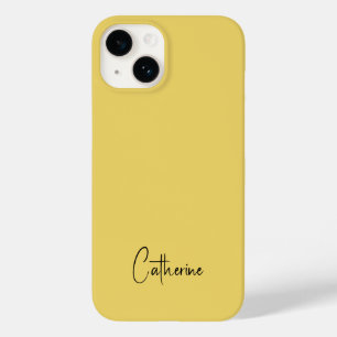 Coque Pour iPhone 14 Couleur de tendance doux minimaliste Jaune