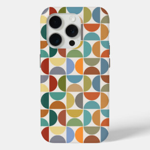 Coque iPhone 15 Pro Couleur du Motif des cycles MCM sur la crème