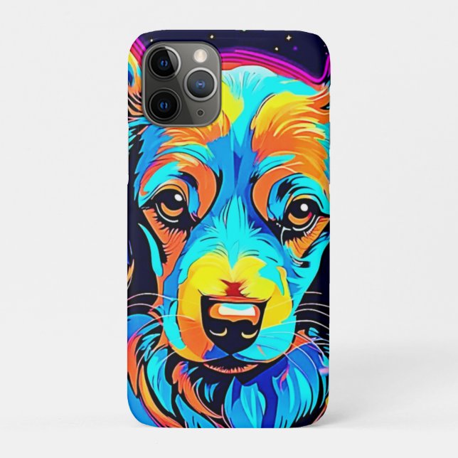 Coques Case-Mate iPhone Couleur électrique Pop Canine Art (Dos)