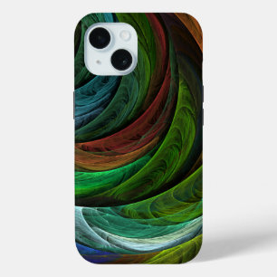 Coque Pour iPhone 15 Couleur Gloire Moderne Art Abstrait Motif Élégant