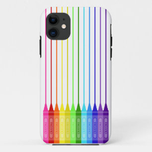 Coque iPhone 11 Couleur Mon monde Crayons arc-en-ciel