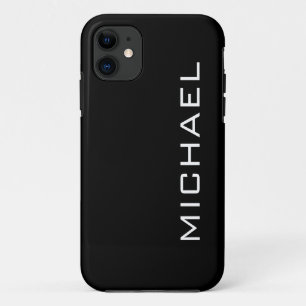Case-Mate iPhone Case Couleur noire solide corne Nom minimal