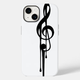 Coques Pour iPhone Couleur personnalisée MELTPOINT WHITE Black G-Clef