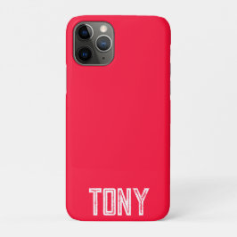 Case-Mate iPhone Case Couleur rouge néon solide Nom personnalisé Monogra