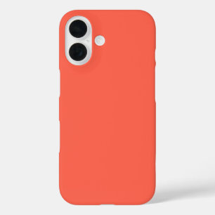 Coques iPhone 16 Couleur rouge-orange solide - 2025 Trending Shade