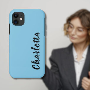 Case-Mate iPhone Case Couleur solide bleu ciel néon   Personnaliser